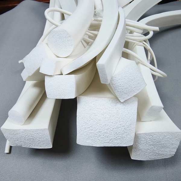 White Silicone Sponge Extrusions 0.25 density