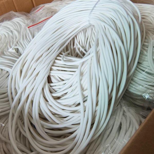 Silicone Cords Φ 2mm- Φ30mm White